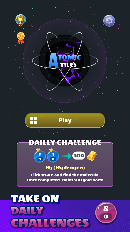 #8. Atomic Tiles: Merge Puzzle (iOS) By: Guillermo Sanchez de Molina Hernandez