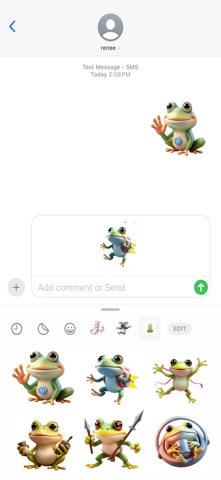 太空青蛙贴纸 screenshot