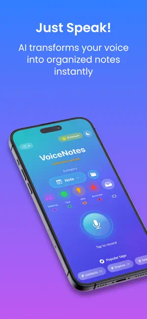 Voice Notes to AI Text Memos screenshot 1