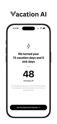VacationAI - PTO Optimizer screenshot