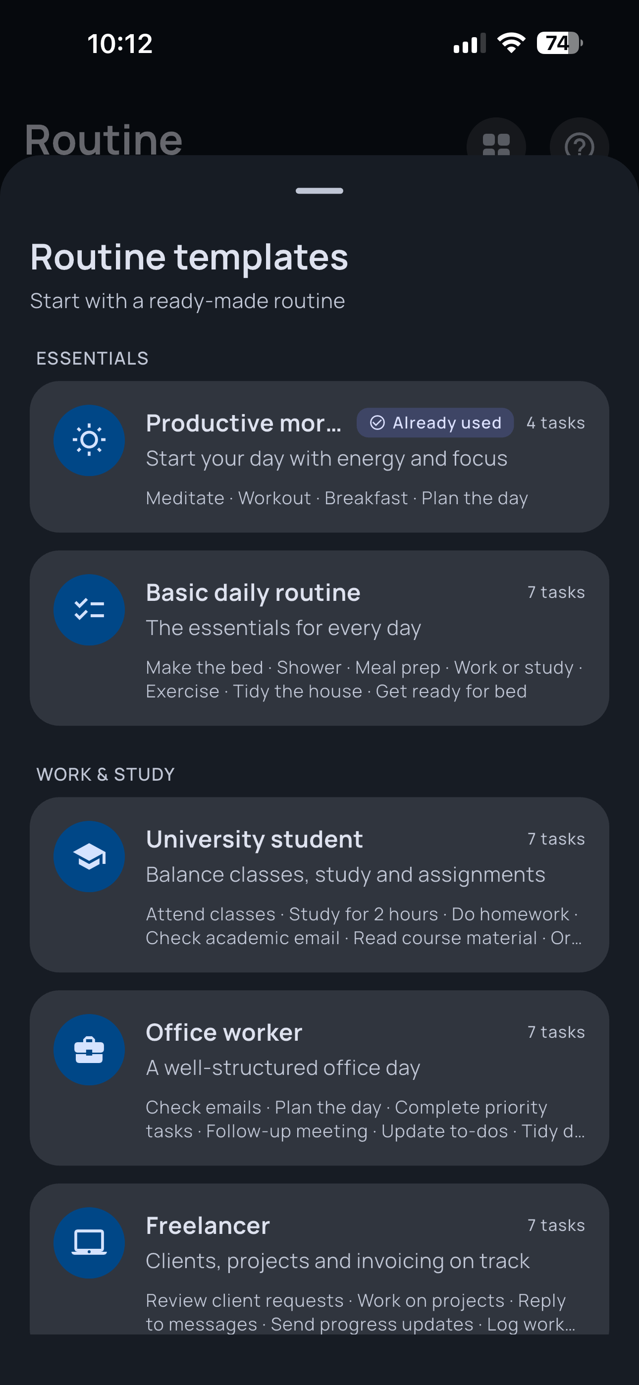 Habitum: Routines & Habits screenshot 3