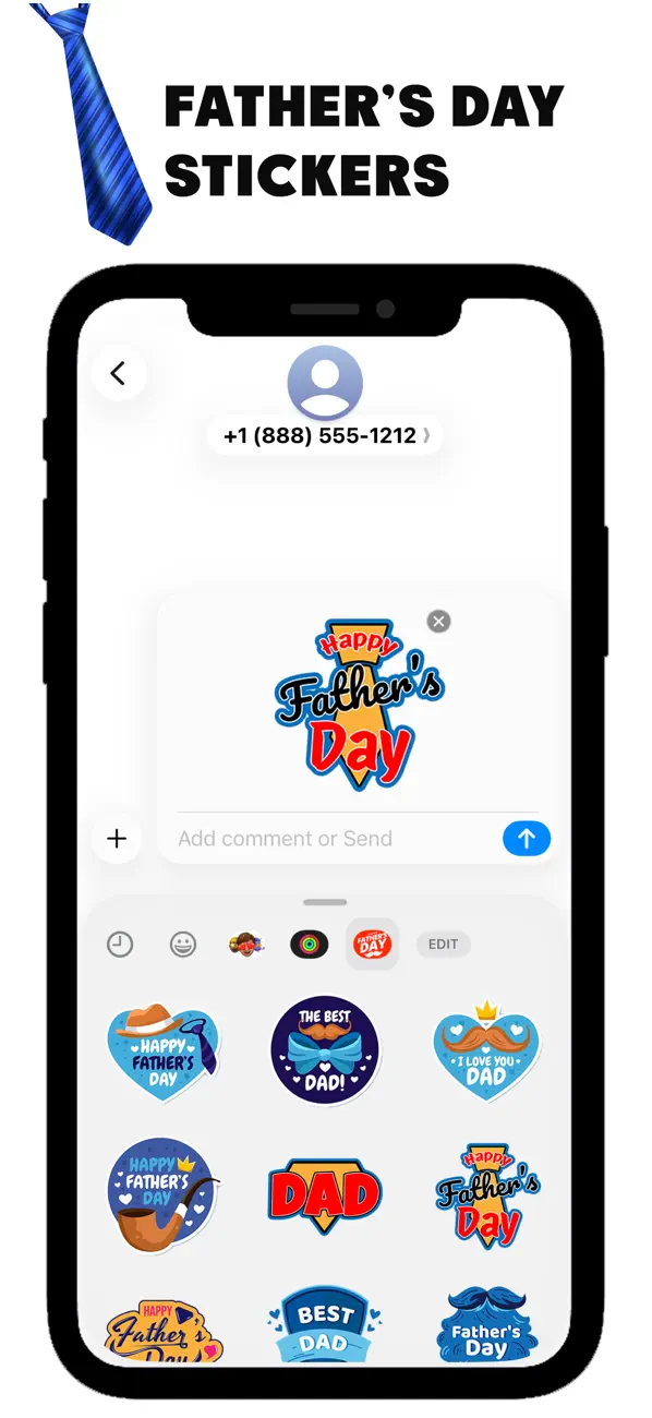 Screenshot #3 pour Father's Day Stickers!!!!