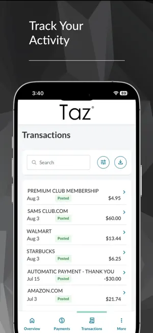 Taz Visa Mobile screenshot 5