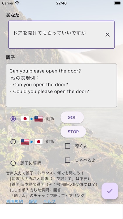 リアルタイムAI英語翻訳 トランス麗子