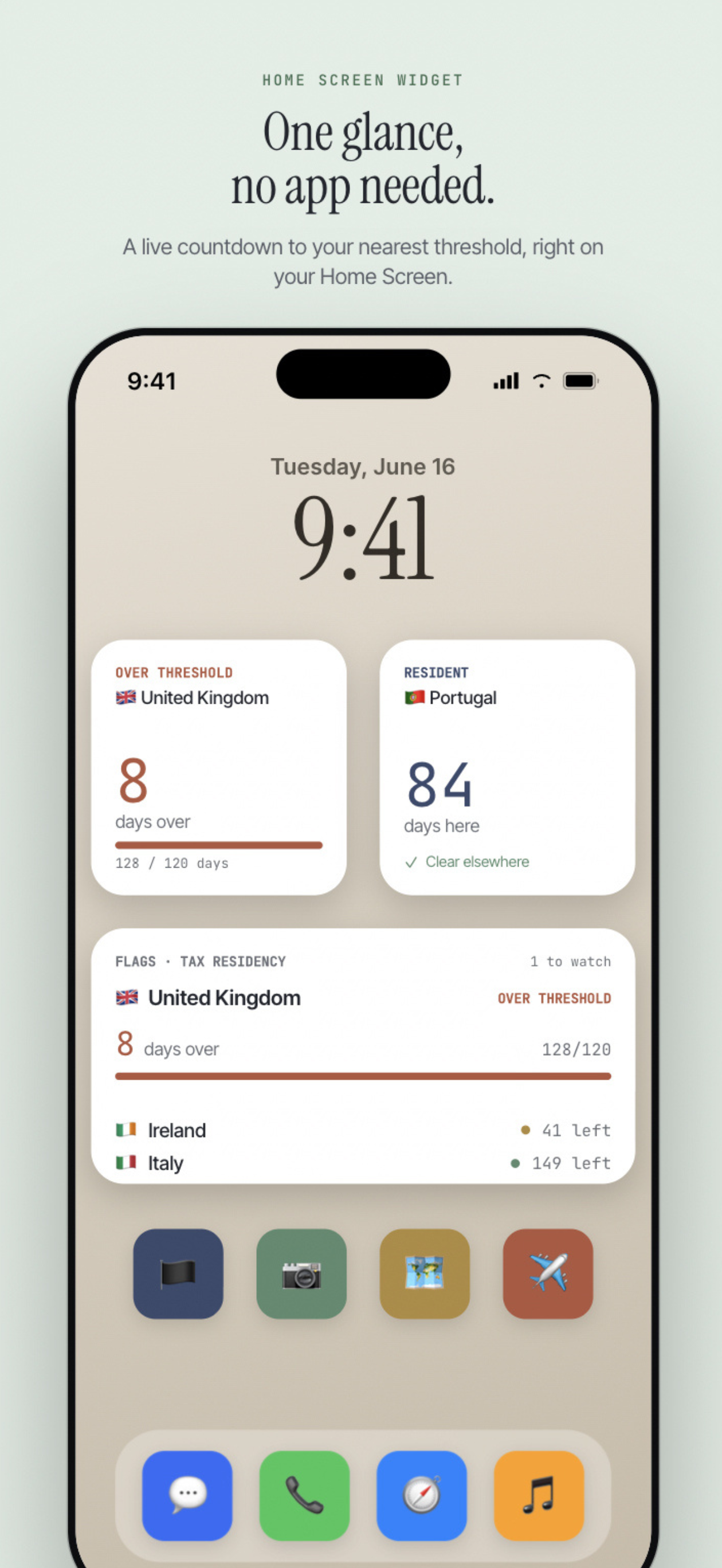 Flags: Tax Residency Tracker