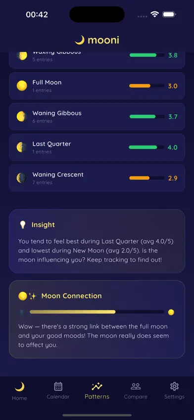 mooni - mood & moon tracker screenshot 5