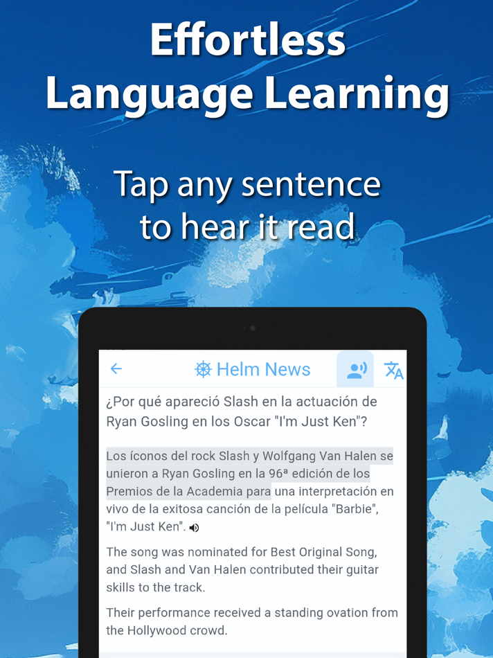 #6. Helm: Read & Learn Languages (iOS) 由: Helm News Inc.