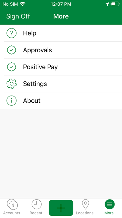 Business Digital Banking Screenshot