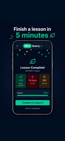 MintQuery: Learn SQL Screenshot 3 of 3