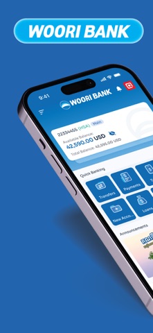 Woori Bank Cambodia iPhone screenshot