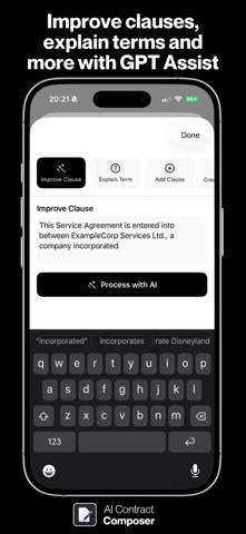 Contract Composer AI Assistant iPhone screenshot