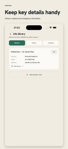 OnePage: Co-Parenting App Screenshot 7 of 8