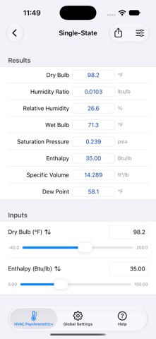 HVAC Psychrometric LT Screenshot 4 of 10