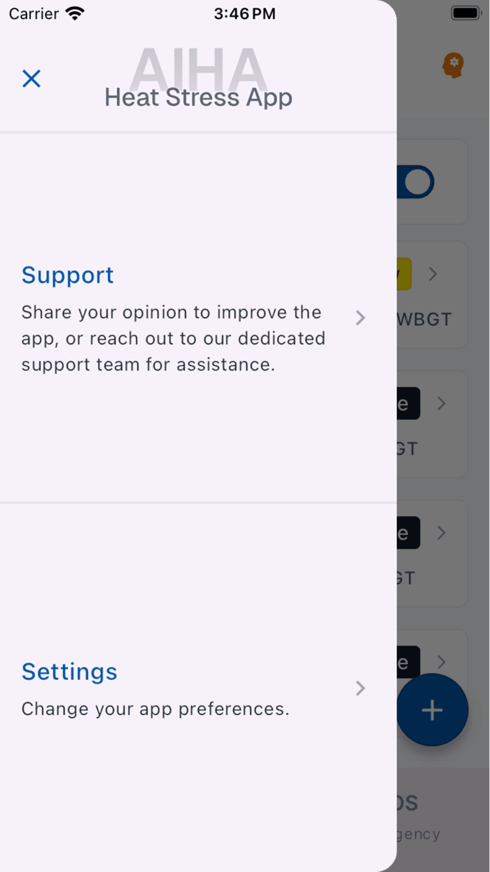 AIHA Heat Stress App