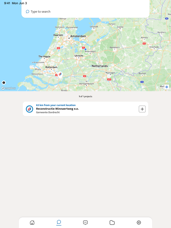 Bouwapp Dordrecht iPad screenshot