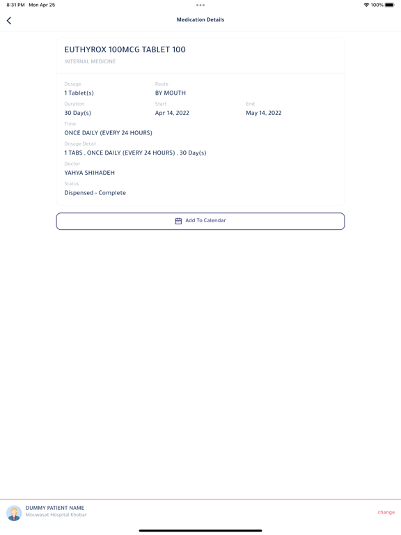 Mouwasat Hospital iPad screenshot 7