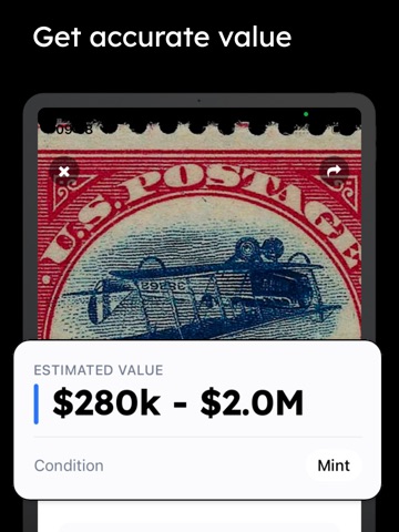 Stamp ID & Value: Stampr iPad screenshot