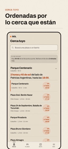 SOL: sol y sombra en plazas iPhone screenshot 4