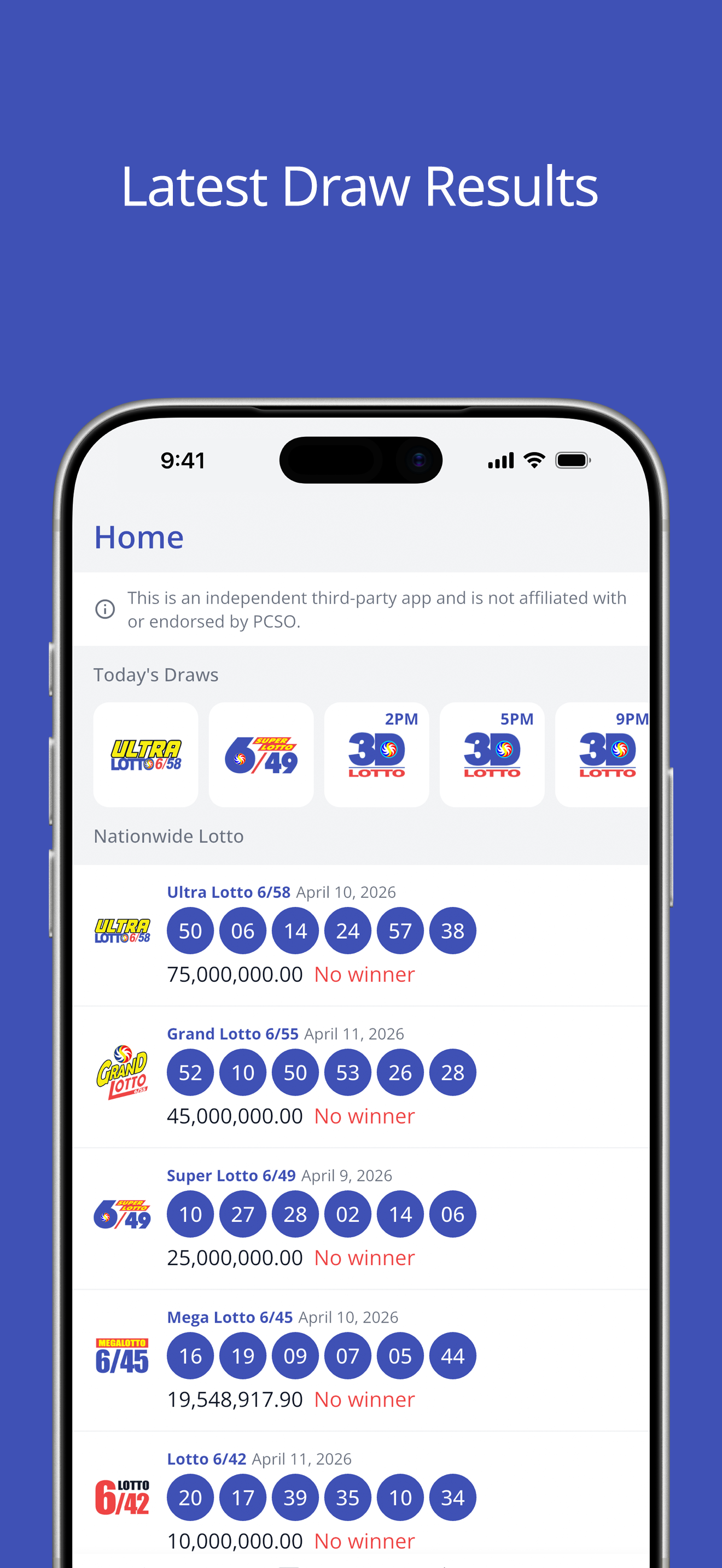 Linotto: PCSO Lotto Results