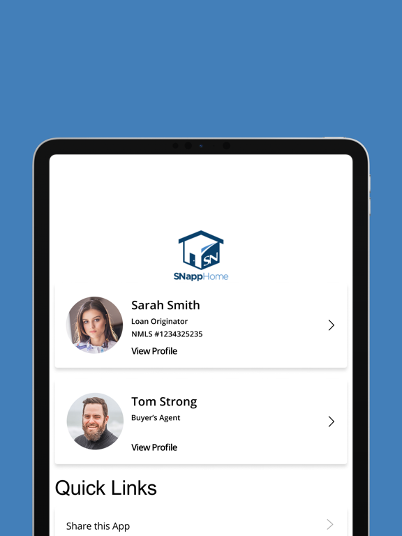 SNapp Home iPad screenshot 1 - Finance app