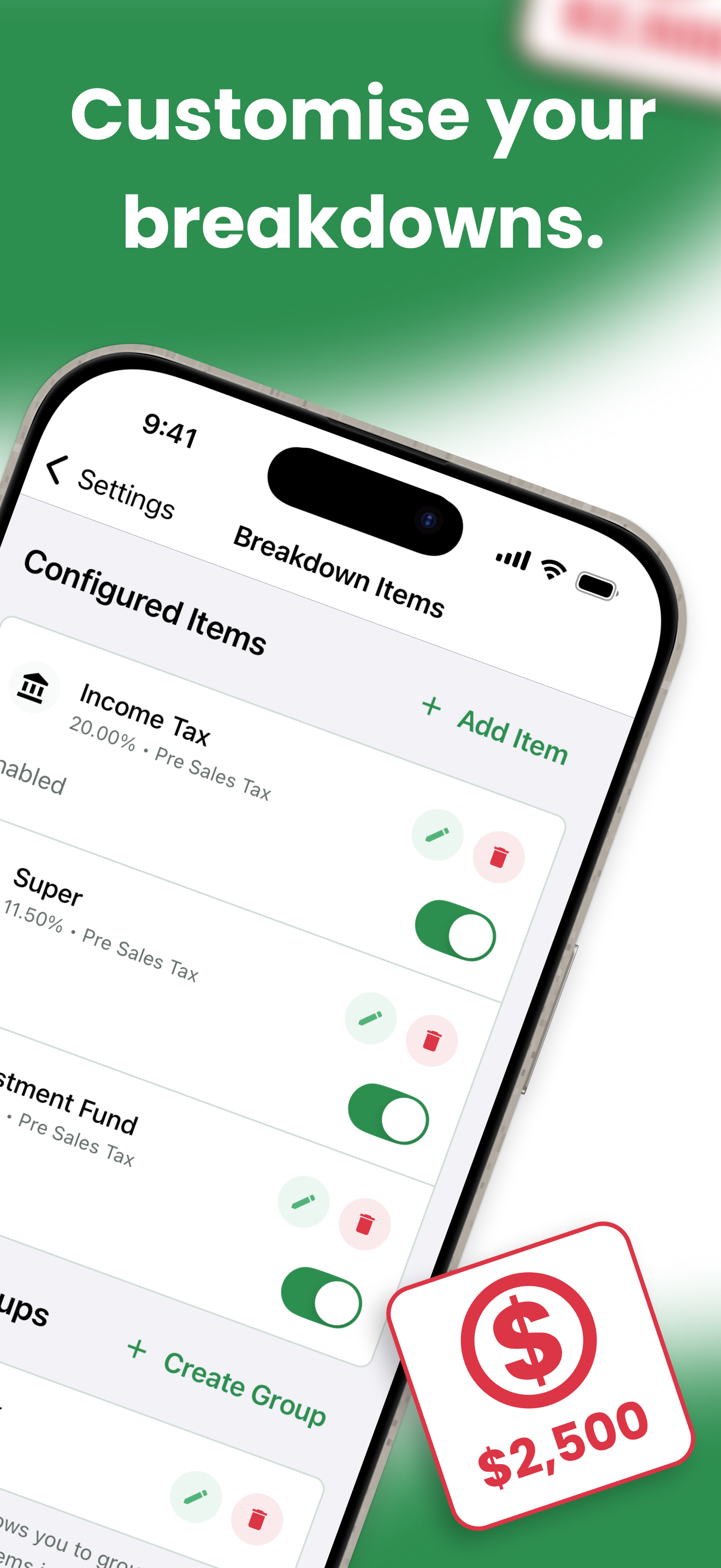 Sole Trader Invoice Split Tool