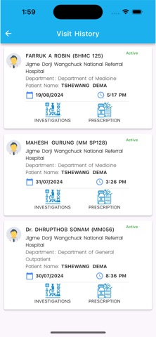 ePIS Patient App iPhone screenshot
