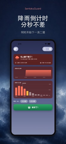 晾衣卫士 - 下雨提醒·晾晒天气预报·雨云雷达实时追踪 screenshot