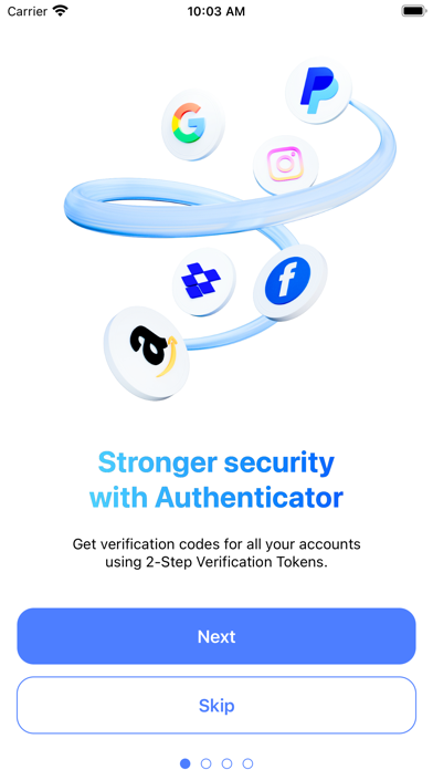 Authenticator App ¹ Screenshot