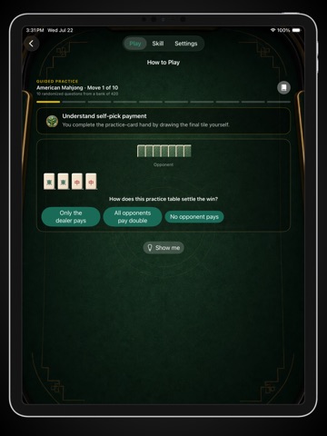 Mahjong Practice iPad screenshot