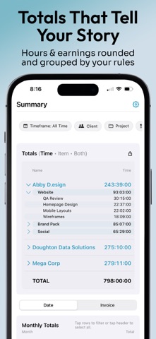 MyTime: Time & Invoice Tracker Screenshot 7 of 8