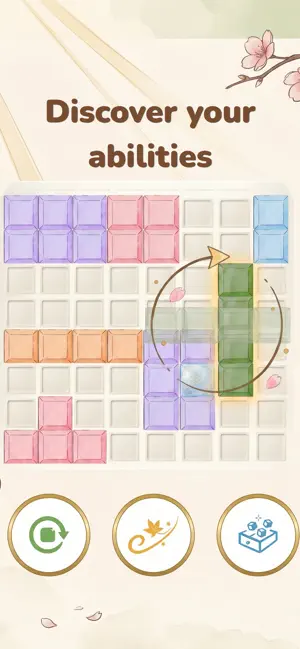Calm Wood Block Puzzle: Lotus screenshot 2