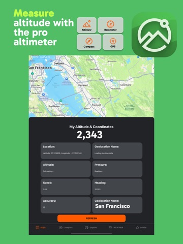 My Altimeter GPS Altitude Map iPad screenshot