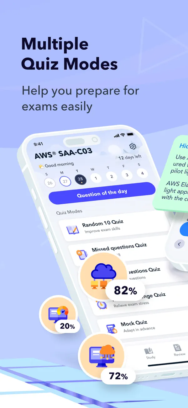 Screenshot #2 pour AWS SAA-C03 Exam Prep 2026