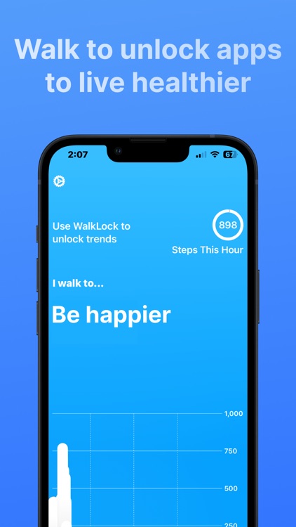 WalkLock reduces screentime