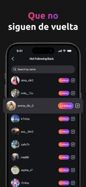 No Seguidores - FollowHub iPhone screenshot 2
