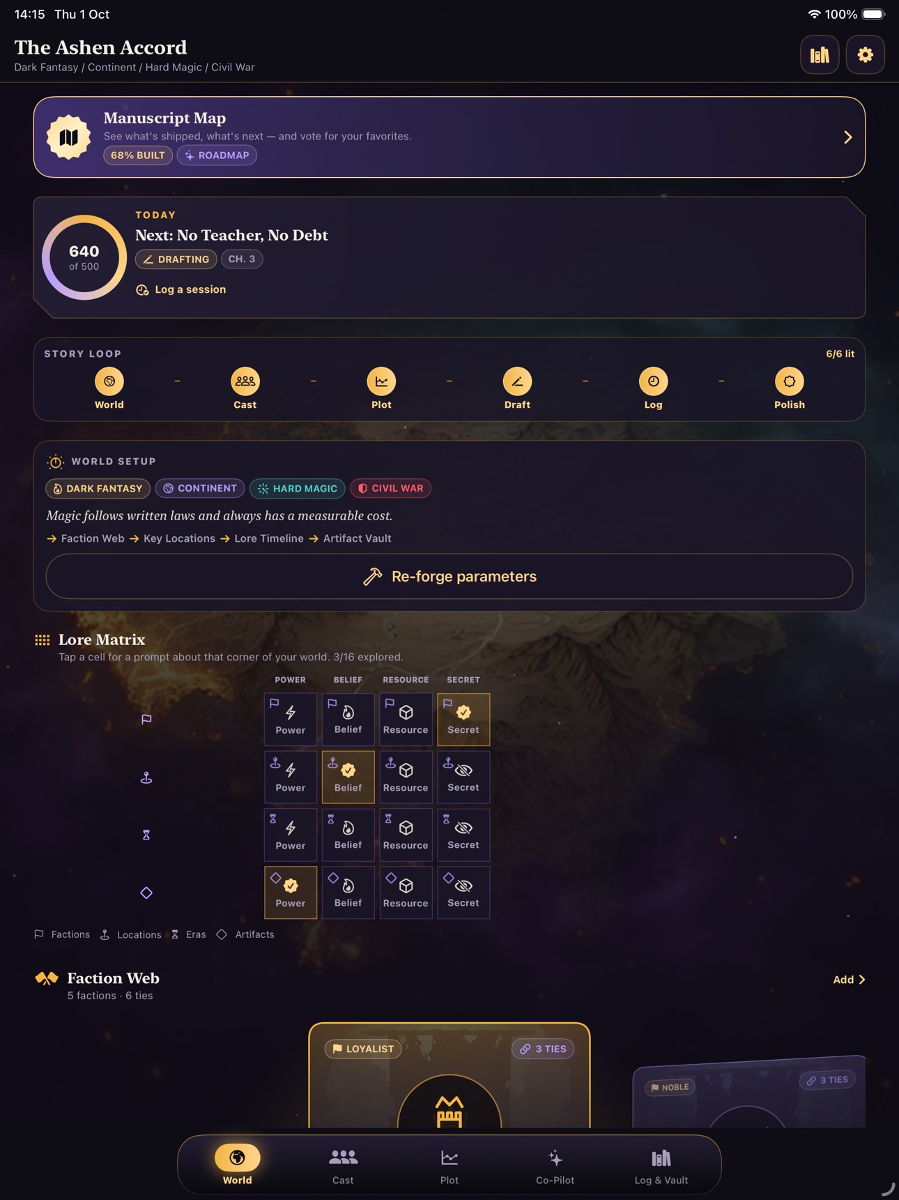Screenshot 10 of LorePulse: World Story Studio