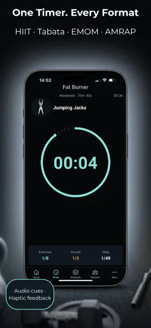 BlackPulse: HIIT Workout Timer screenshot 1
