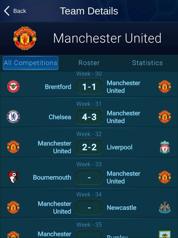 360 Live Scores iPad screenshot 8 - Sports app
