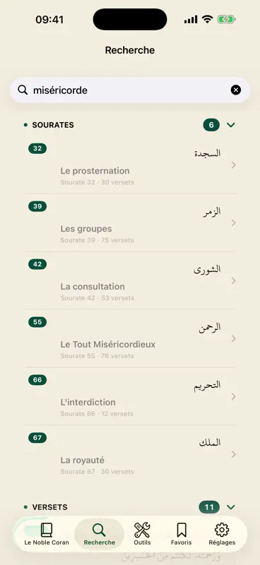 Coran: Français, Arabe, Tafsir screenshot 4 of 8