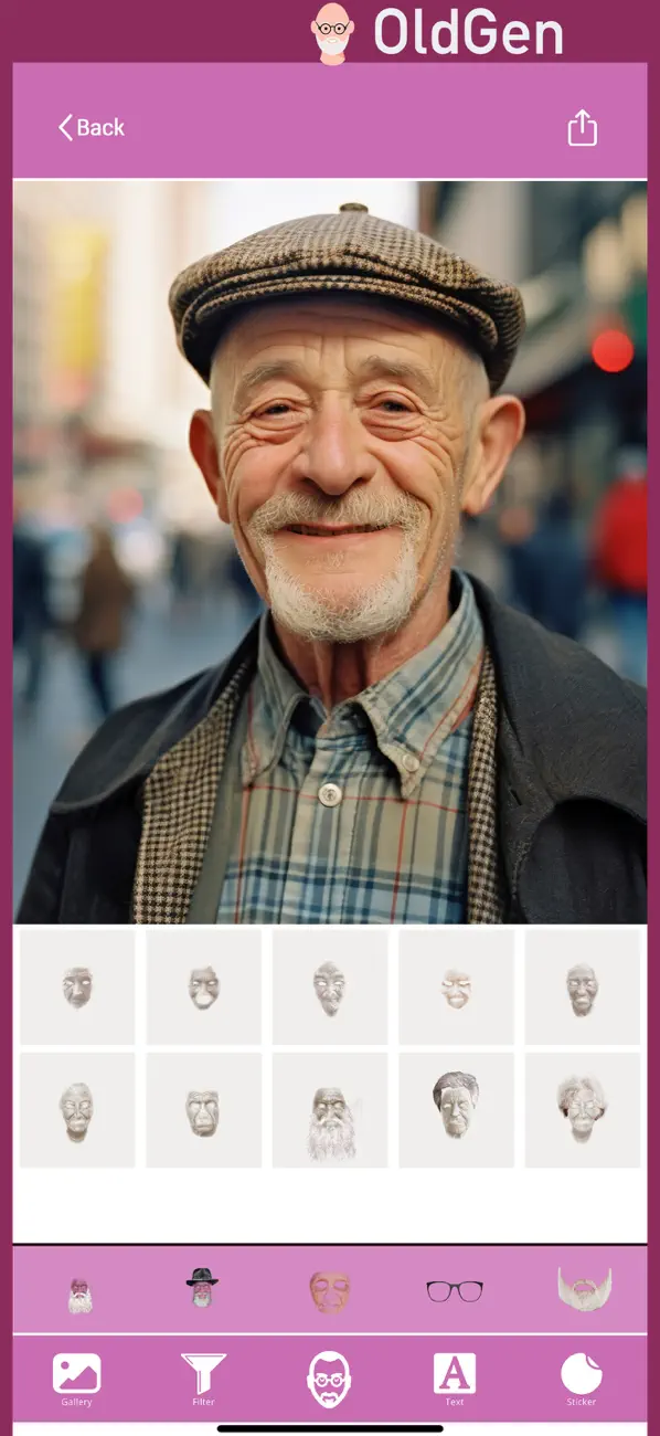 Screenshot #1 pour OldGen AI Cam : FaceAge FX Art