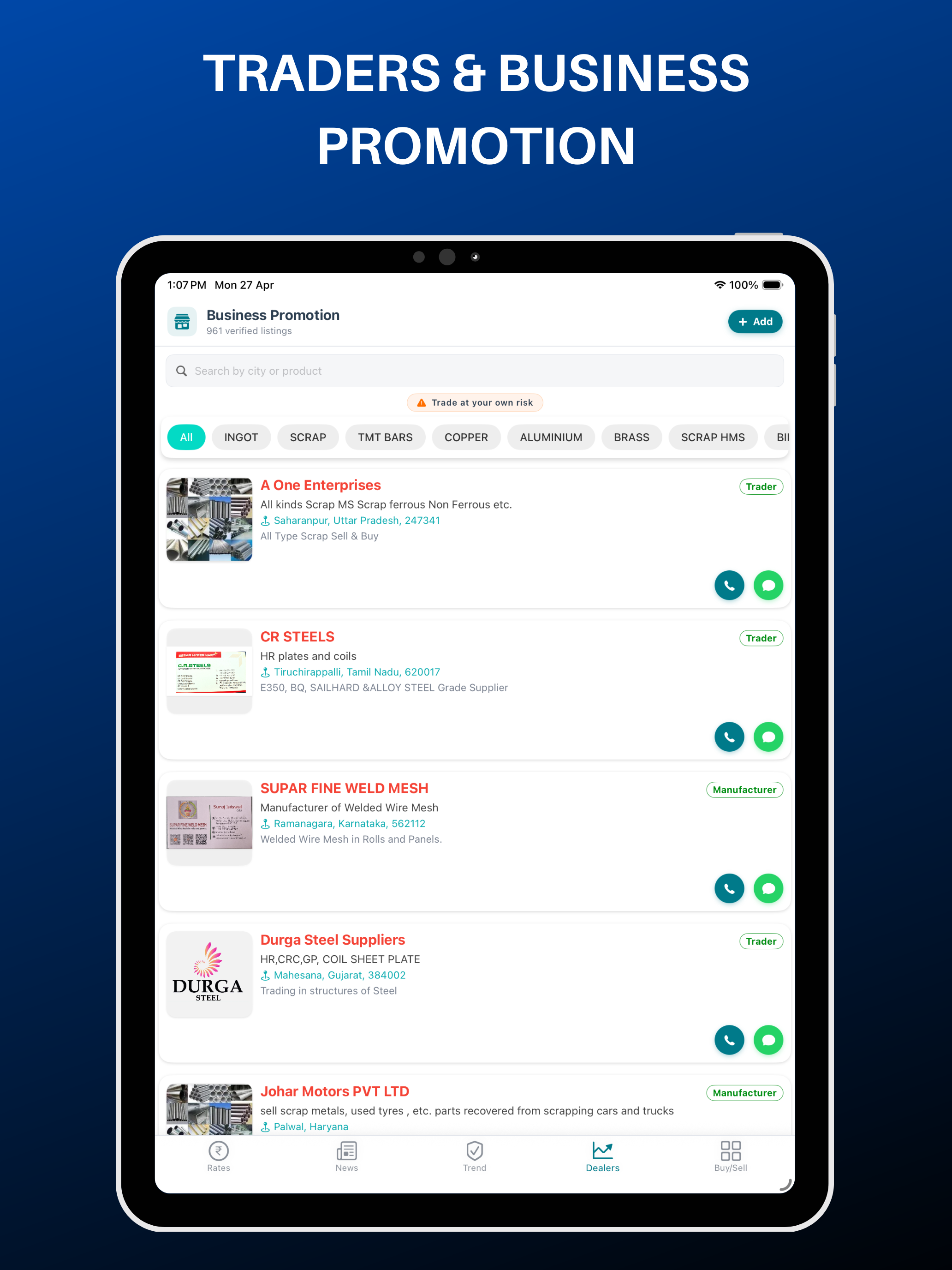 Steel Menu: Steel Price, Scrap
