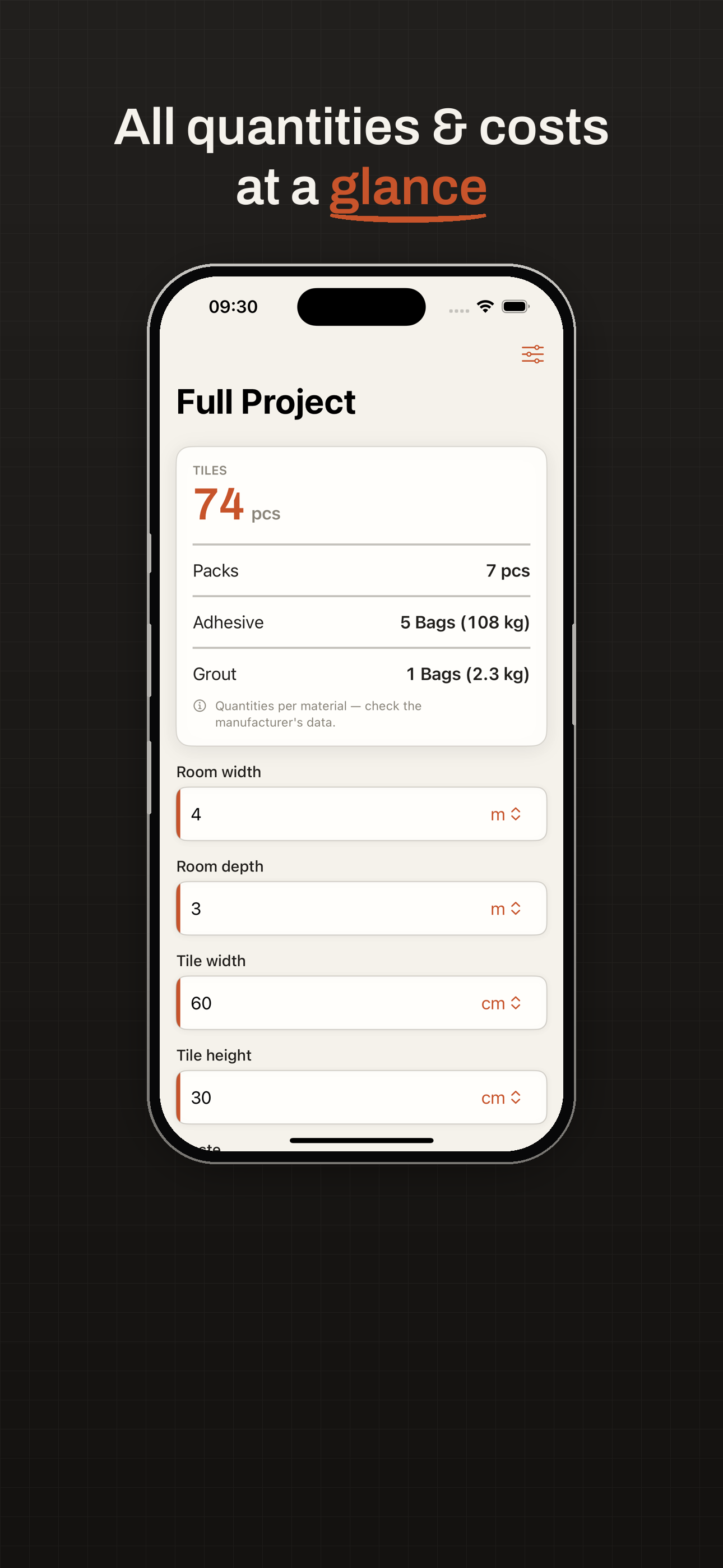 TileWright – Tile Calculator screenshot 3