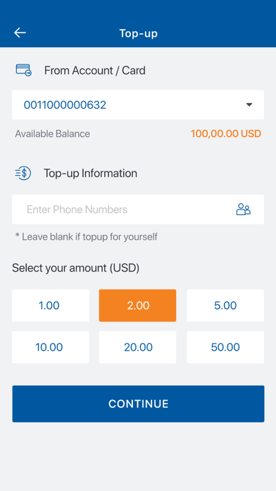 Sacombank Cambodia mBanking Screenshot