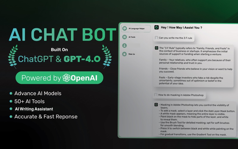Chatbot : AI Chat Assistant . Screenshot