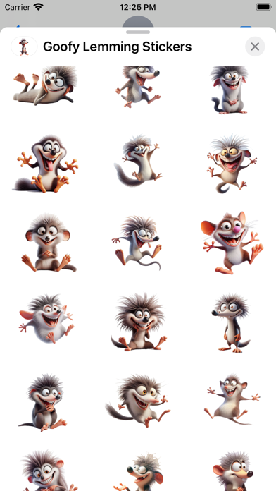 Screenshot #2 pour Goofy Lemming Stickers