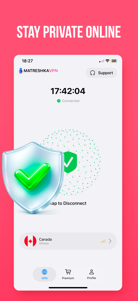 Matreshka - VPN for UK privacy screenshot 1