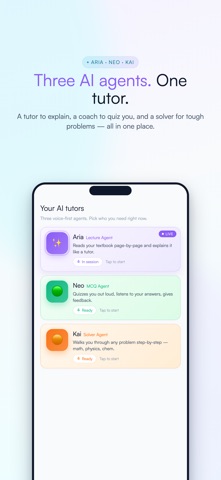 ARIA AI Tutor iPhone screenshot