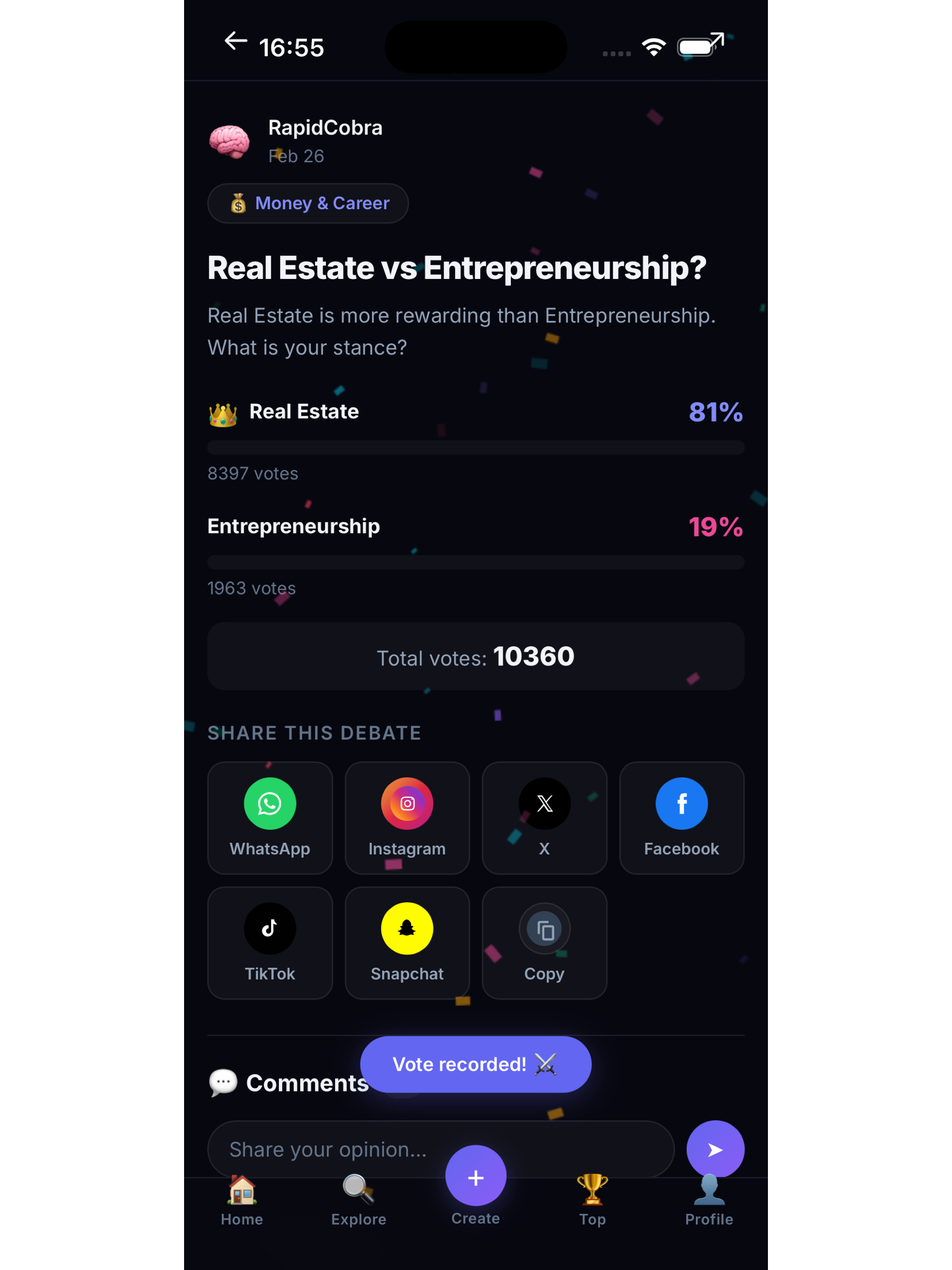 VoteWar - Decide the Winner