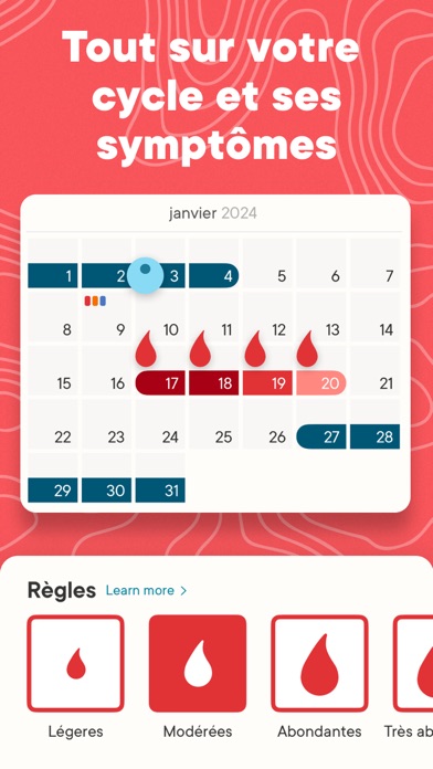 Screenshot #2 pour Clue calendrier des règles