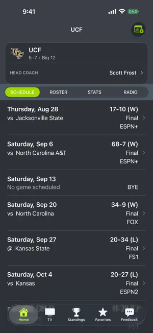 UCF Football screenshot 1